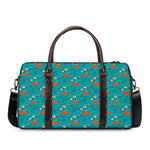 Fish And Jellyfish Pattern Print Duffle Bag