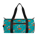 Fish And Jellyfish Pattern Print Gym Bag