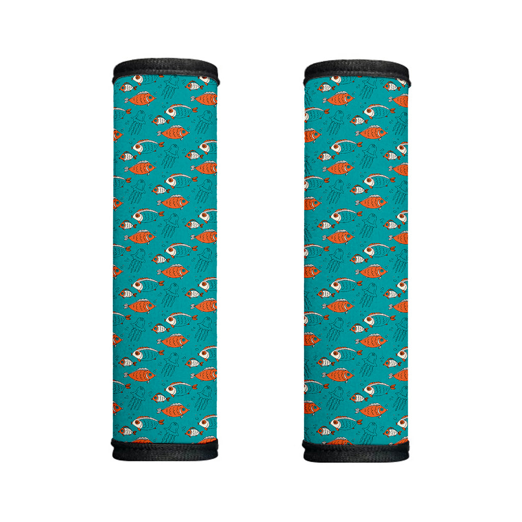 Fish And Jellyfish Pattern Print Handle Covers