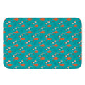 Fish And Jellyfish Pattern Print Indoor Door Mat