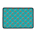 Fish And Jellyfish Pattern Print Kitchen Mat