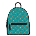 Fish And Jellyfish Pattern Print Leather Backpack
