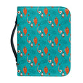 Fish And Jellyfish Pattern Print Leather Bible Cover
