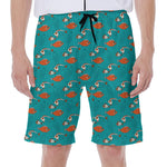 Fish And Jellyfish Pattern Print Men's Beach Shorts