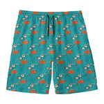 Fish And Jellyfish Pattern Print Men's Swim Trunks
