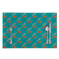 Fish And Jellyfish Pattern Print Placemat