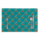 Fish And Jellyfish Pattern Print Placemat