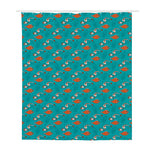 Fish And Jellyfish Pattern Print Polyester Shower Curtain