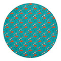 Fish And Jellyfish Pattern Print Round Blanket