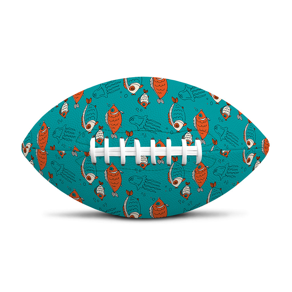 Fish And Jellyfish Pattern Print Rugby Ball