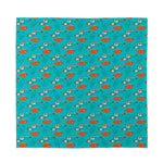 Fish And Jellyfish Pattern Print Silk Bandana