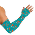 Fish And Jellyfish Pattern Print Sun Protection Arm Sleeves