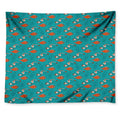 Fish And Jellyfish Pattern Print Tapestry