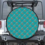 Fish And Jellyfish Pattern Print Tire Cover