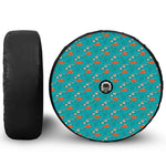 Fish And Jellyfish Pattern Print Tire Cover With Camera Hole