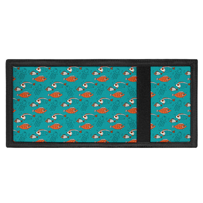 Fish And Jellyfish Pattern Print Trifold Wallet