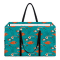 Fish And Jellyfish Pattern Print Utility Tote Bag