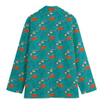 Fish And Jellyfish Pattern Print Women's Blazer