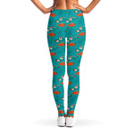 Fish And Jellyfish Pattern Print Women's Leggings