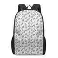 Fish Hook Pattern Print 17 Inch Backpack