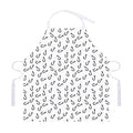 Fish Hook Pattern Print Adjustable Apron