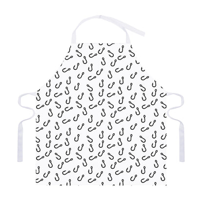 Fish Hook Pattern Print Adjustable Apron