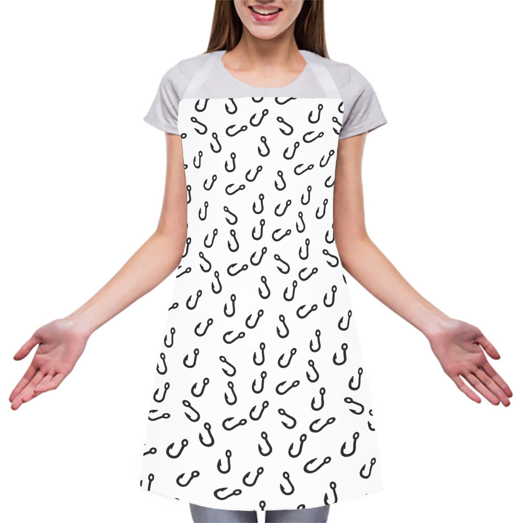 Fish Hook Pattern Print Adjustable Apron