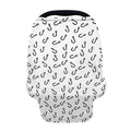 Fish Hook Pattern Print Baby Seat Cover