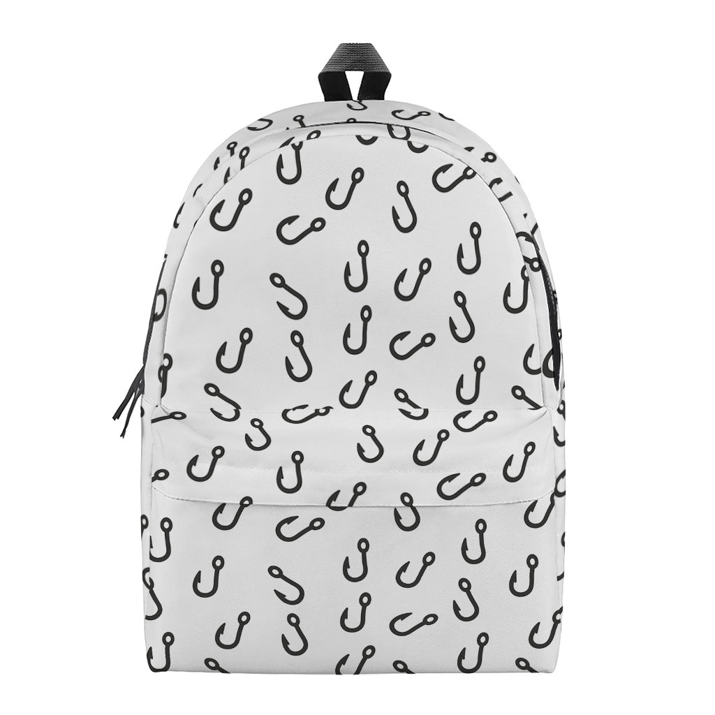 Fish Hook Pattern Print Backpack