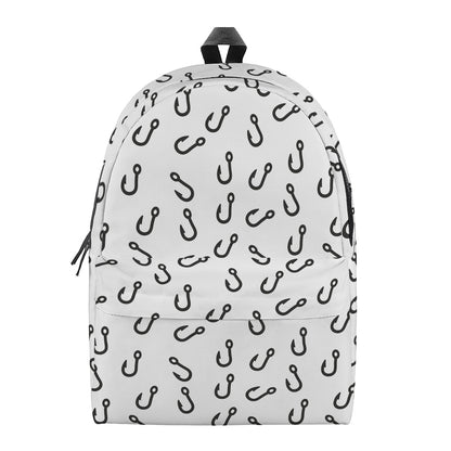 Fish Hook Pattern Print Backpack