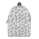 Fish Hook Pattern Print Backpack
