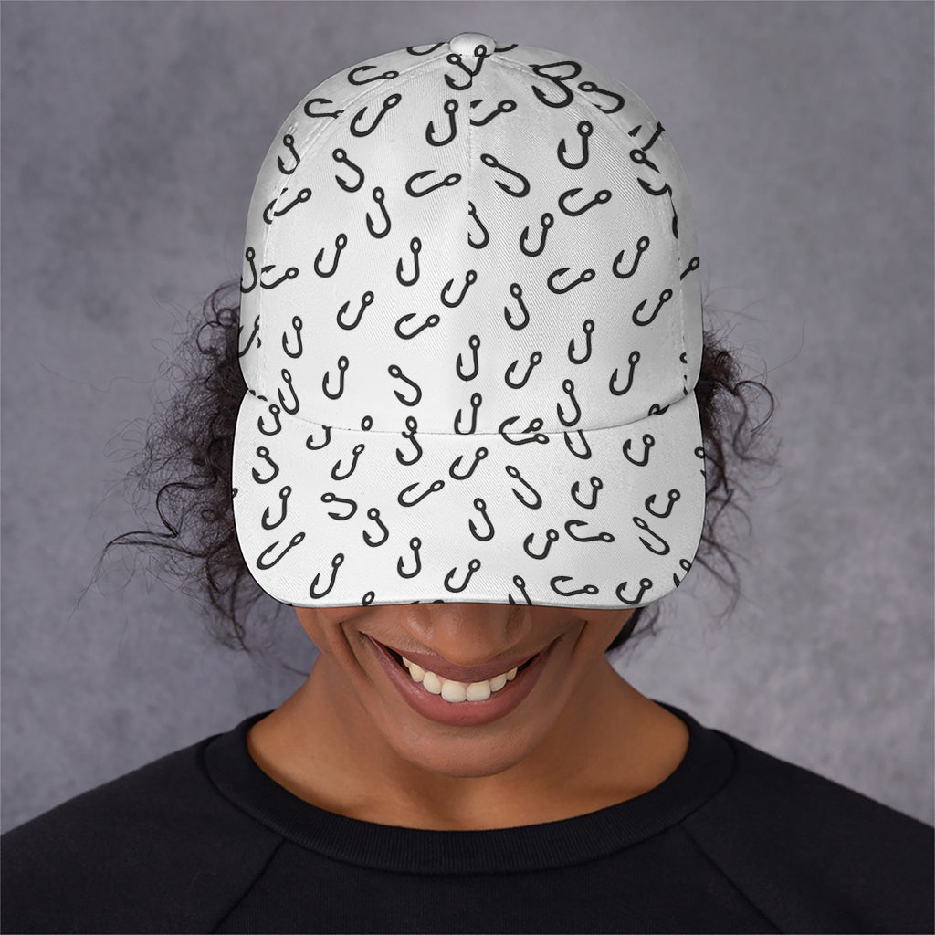 Fish Hook Pattern Print Baseball Cap