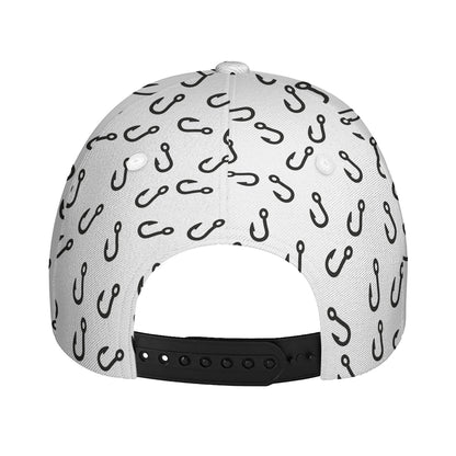 Fish Hook Pattern Print Baseball Cap