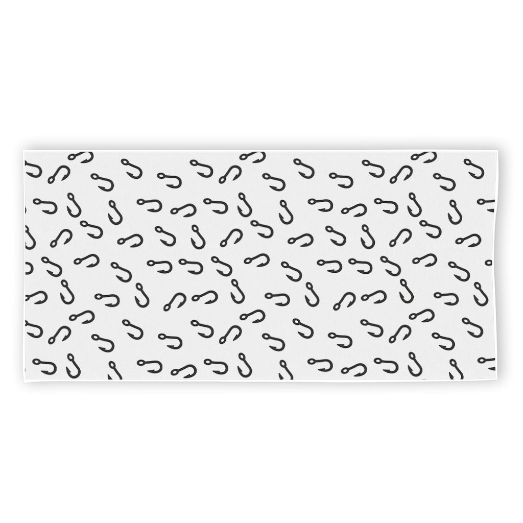 Fish Hook Pattern Print Beach Towel