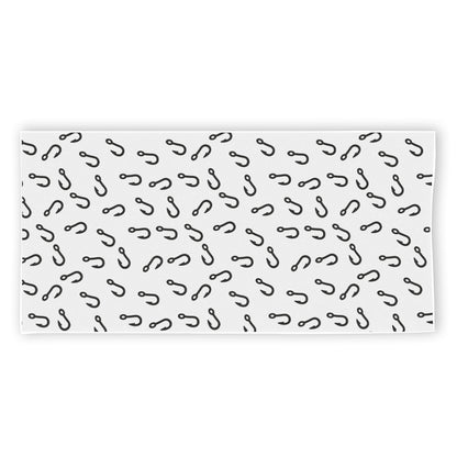 Fish Hook Pattern Print Beach Towel