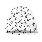 Fish Hook Pattern Print Beanie