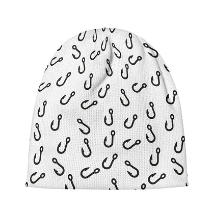 Fish Hook Pattern Print Beanie
