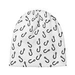 Fish Hook Pattern Print Beanie