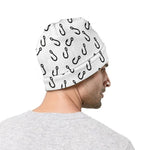 Fish Hook Pattern Print Beanie