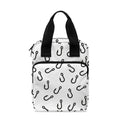 Fish Hook Pattern Print Bible Tote Bag