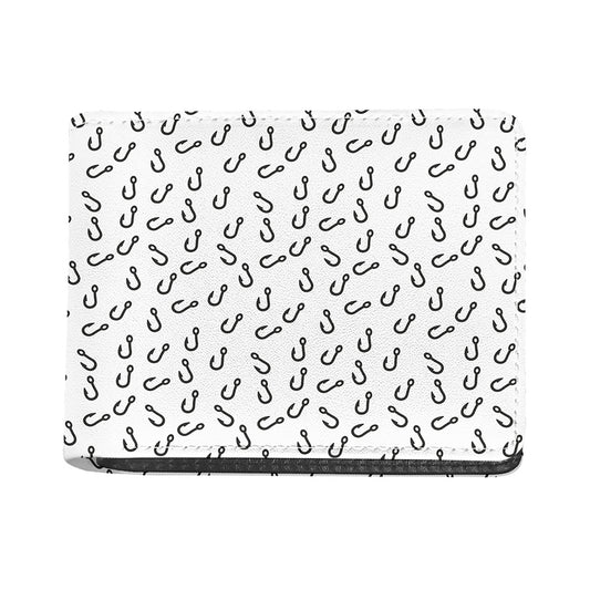 Fish Hook Pattern Print Bifold Wallet