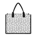 Fish Hook Pattern Print Canvas Tote Bag