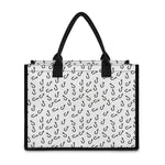 Fish Hook Pattern Print Canvas Tote Bag