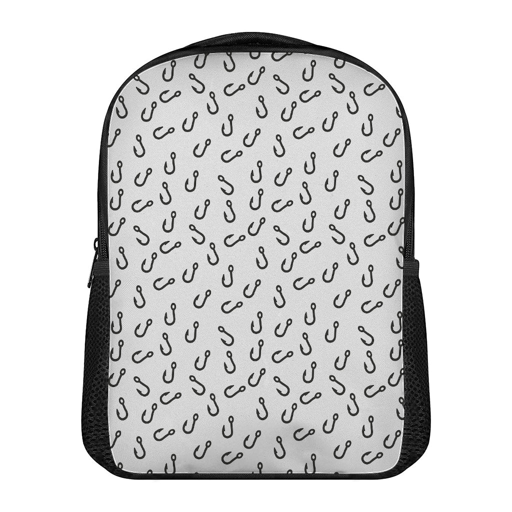 Fish Hook Pattern Print Casual Backpack
