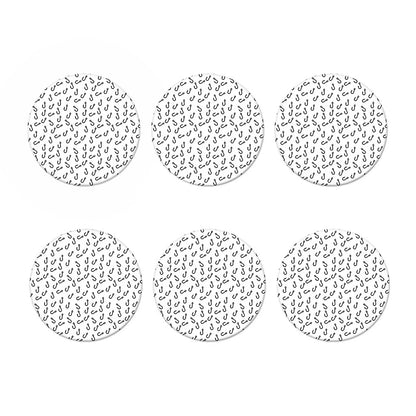 Fish Hook Pattern Print Coaster Set