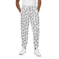 Fish Hook Pattern Print Cotton Sweatpants