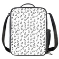 Fish Hook Pattern Print Crossbody Lunch Bag