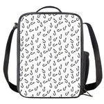 Fish Hook Pattern Print Crossbody Lunch Bag