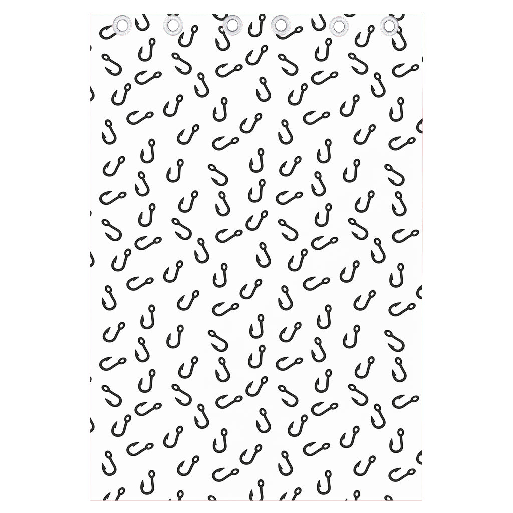 Fish Hook Pattern Print Curtain