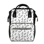 Fish Hook Pattern Print Diaper Bag